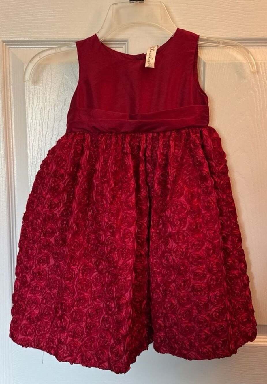 Cherokee Red Rosette Sleeveless Holiday Dress Size 3T